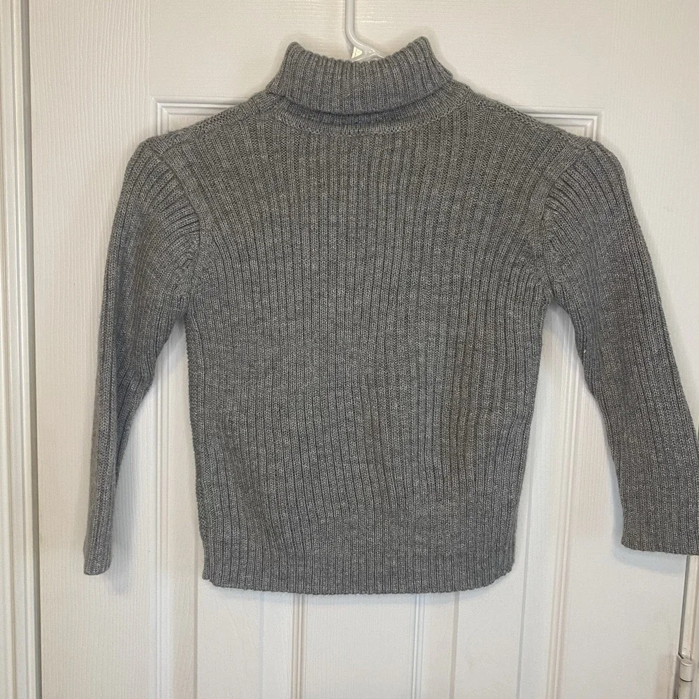 Mud‎ Kingdom Sweater Girls Size 6 7 Cable Knit Turtleneck Gray